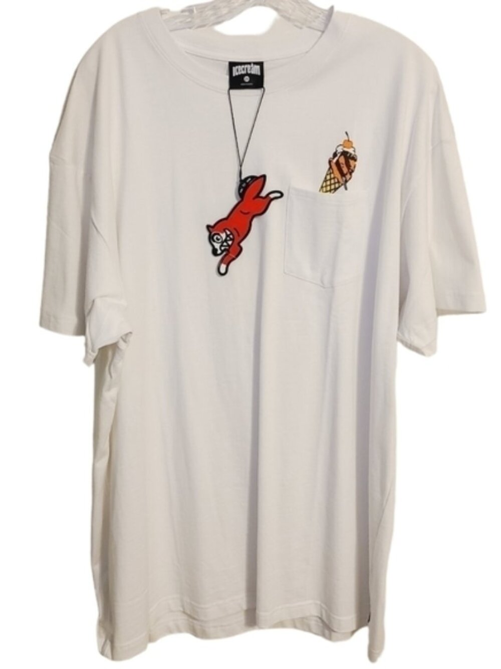 ICECREAM | Men's Classic White Ice Cream Cone T-Shirt (Size 2X)